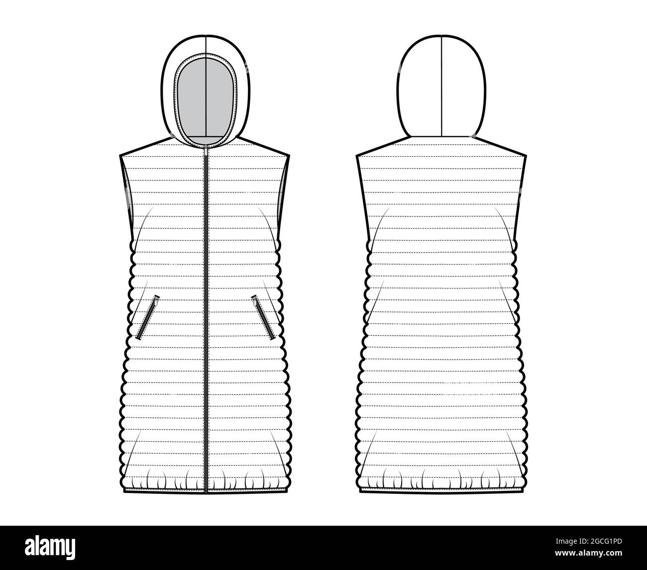 Down vest puffer waistcoat technical 