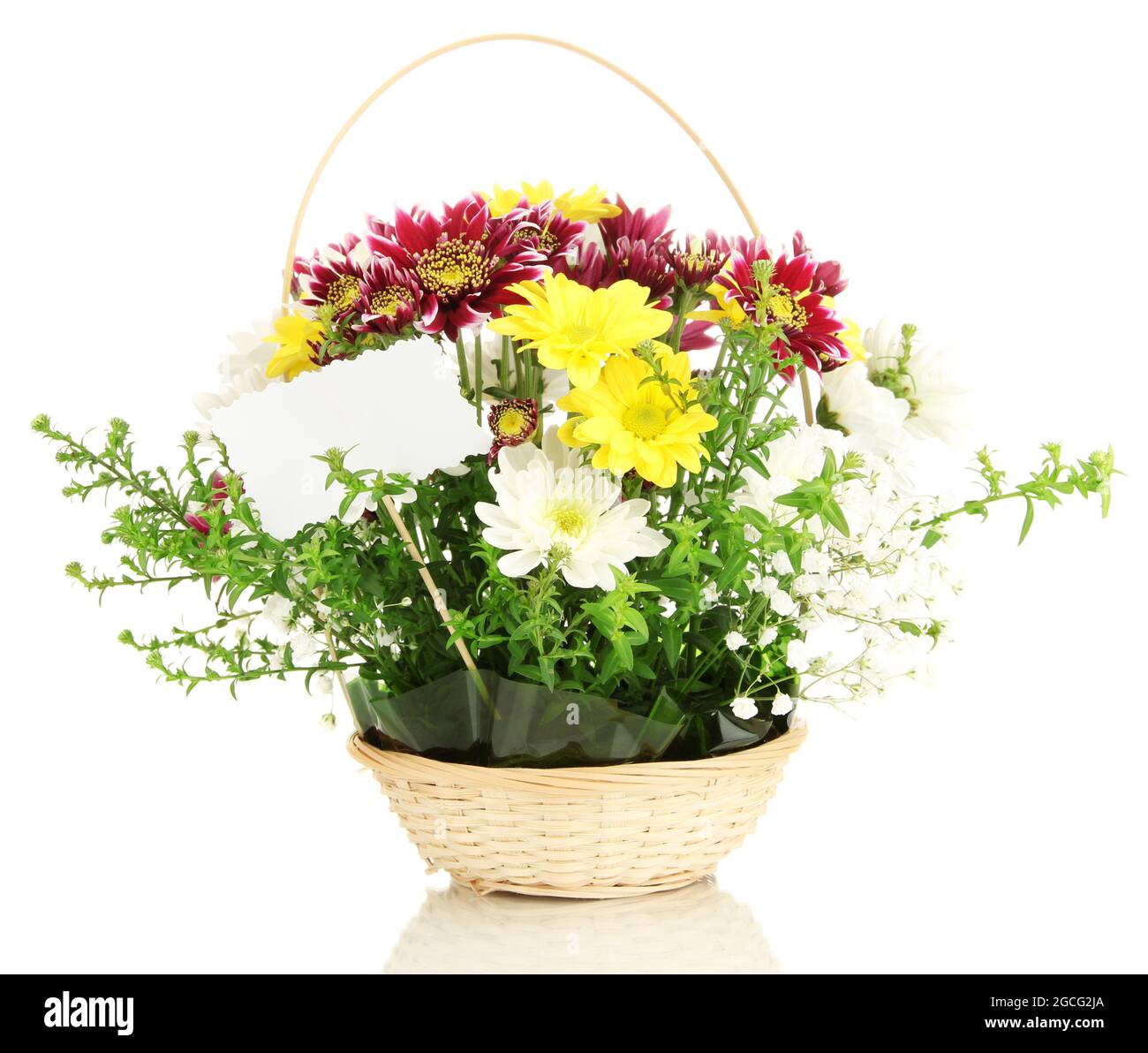 Bouquet of fresh flowers for sale isolated on white Stock Photo Alamy