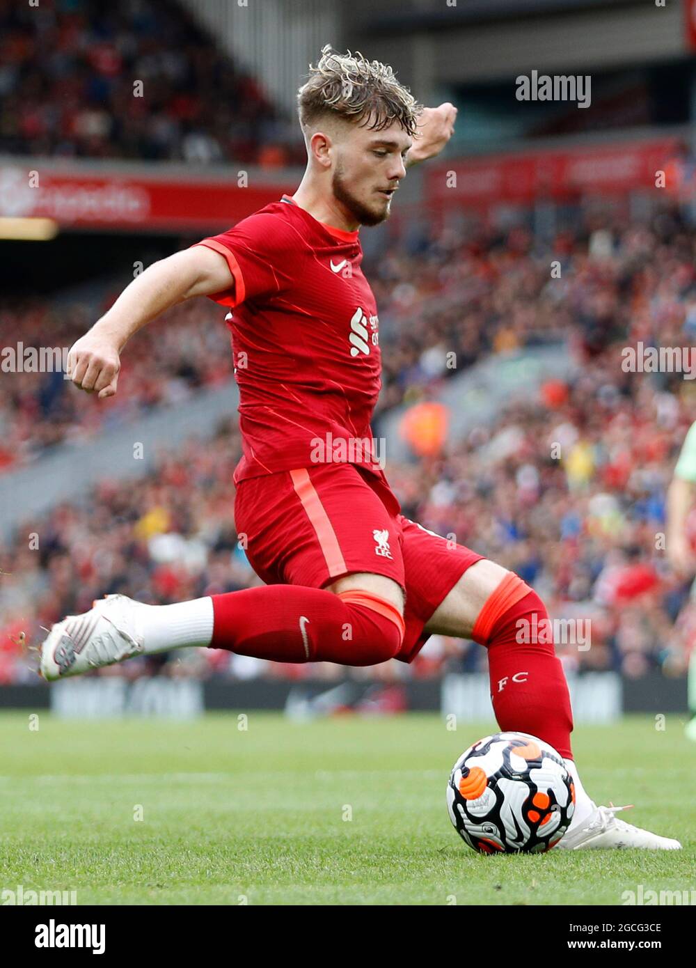 Liverpool, UK. 8th Aug, 2021. Harvey Elliott of Liverpool during the Pre Season Friendly match at Anfield, Liverpool. Picture credit should read: Darren Staples/Sportimage Credit: Sportimage/Alamy Live News Stock Photo