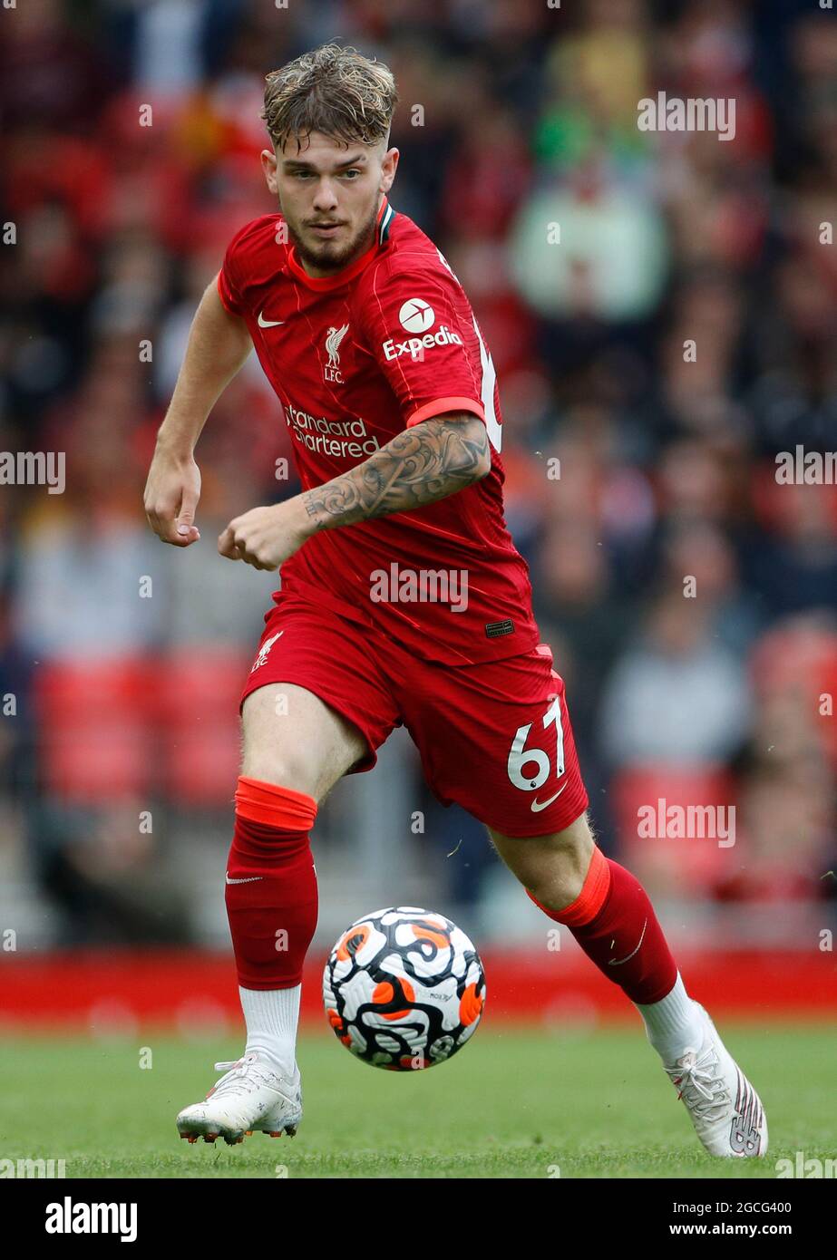 Liverpool, UK. 8th Aug, 2021. Harvey Elliott of Liverpool during the Pre Season Friendly match at Anfield, Liverpool. Picture credit should read: Darren Staples/Sportimage Credit: Sportimage/Alamy Live News Stock Photo