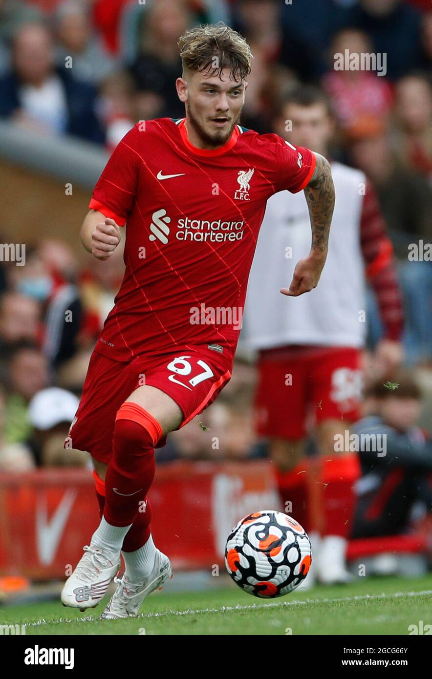 Liverpool, UK. 8th Aug, 2021. Harvey Elliott of Liverpool during the Pre Season Friendly match at Anfield, Liverpool. Picture credit should read: Darren Staples/Sportimage Credit: Sportimage/Alamy Live News Stock Photo