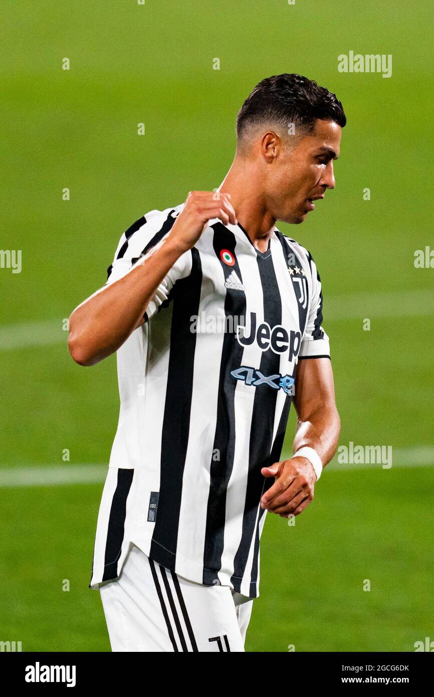 Barcelona, Spain. 8th Aug, 2021. Cristiano Ronaldo (Juventus), during Joan  Gamper Trophy football match between FC Barcelona and Juventus, at Johan  Cruyff Stadium in Barcelona, Spain, on August 8, 2021. Foto: Siu