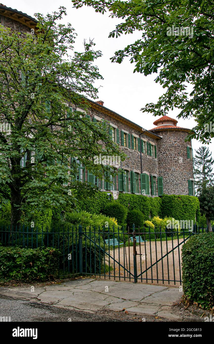 France, Haute Loire, Department, Chevaniac, Chateau Chevaniac-Lafayette, Stock Photo