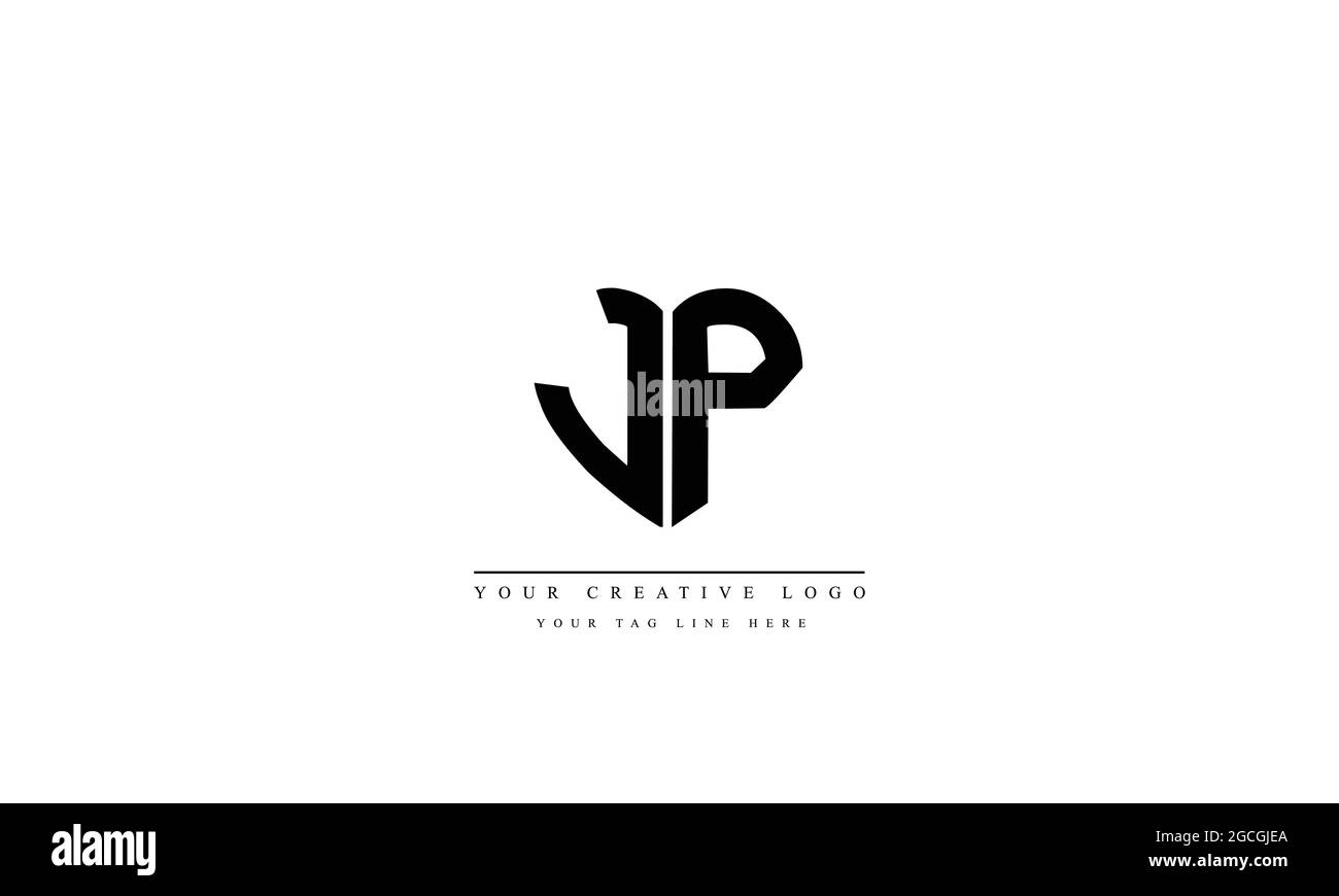 JP PJ J P abstract vector logo monogram template Stock Vector