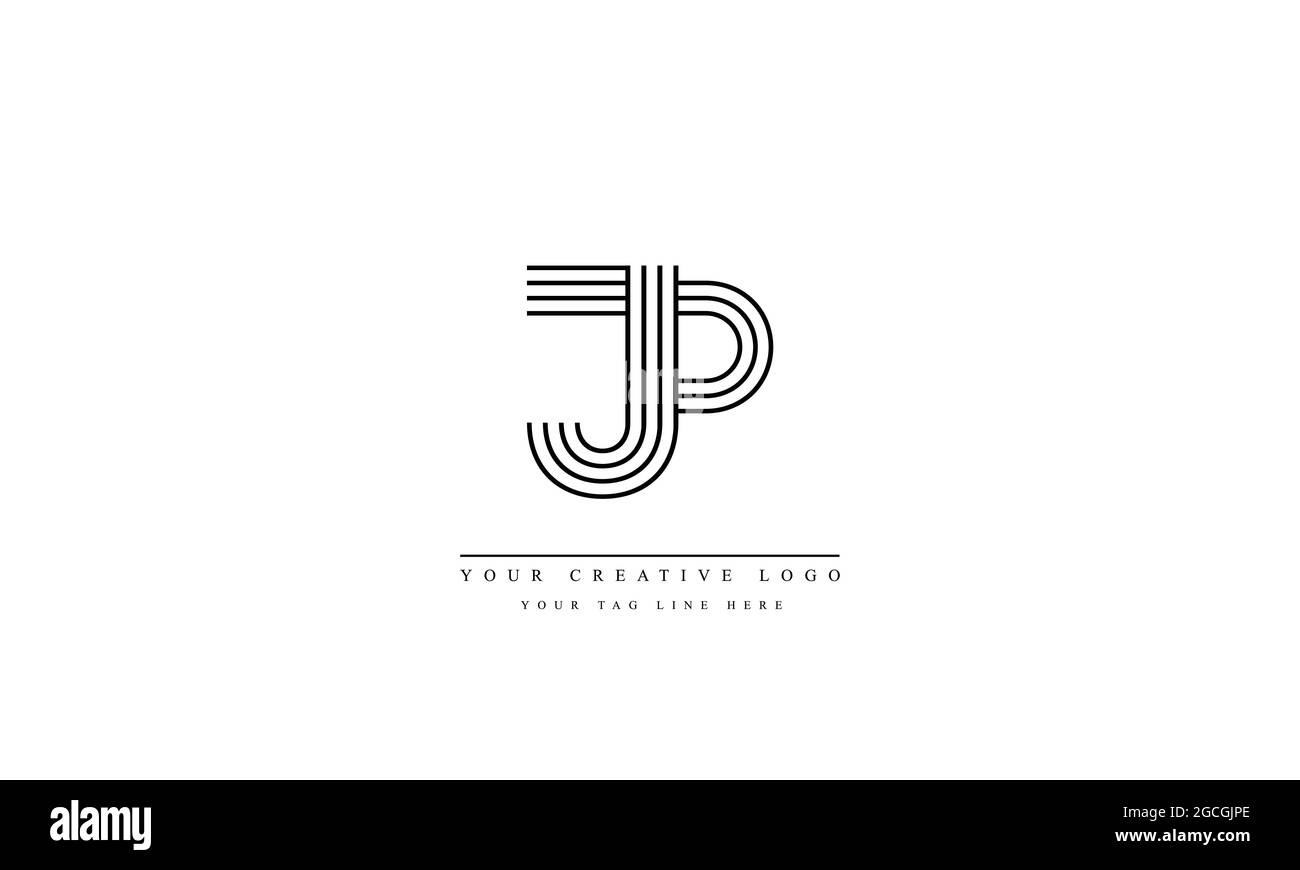 JP PJ J P abstract vector logo monogram template Stock Vector