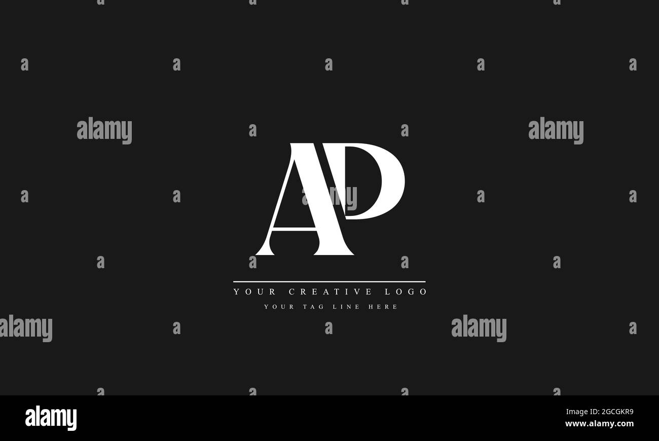 AP PA A P abstract vector logo monogram template Stock Vector