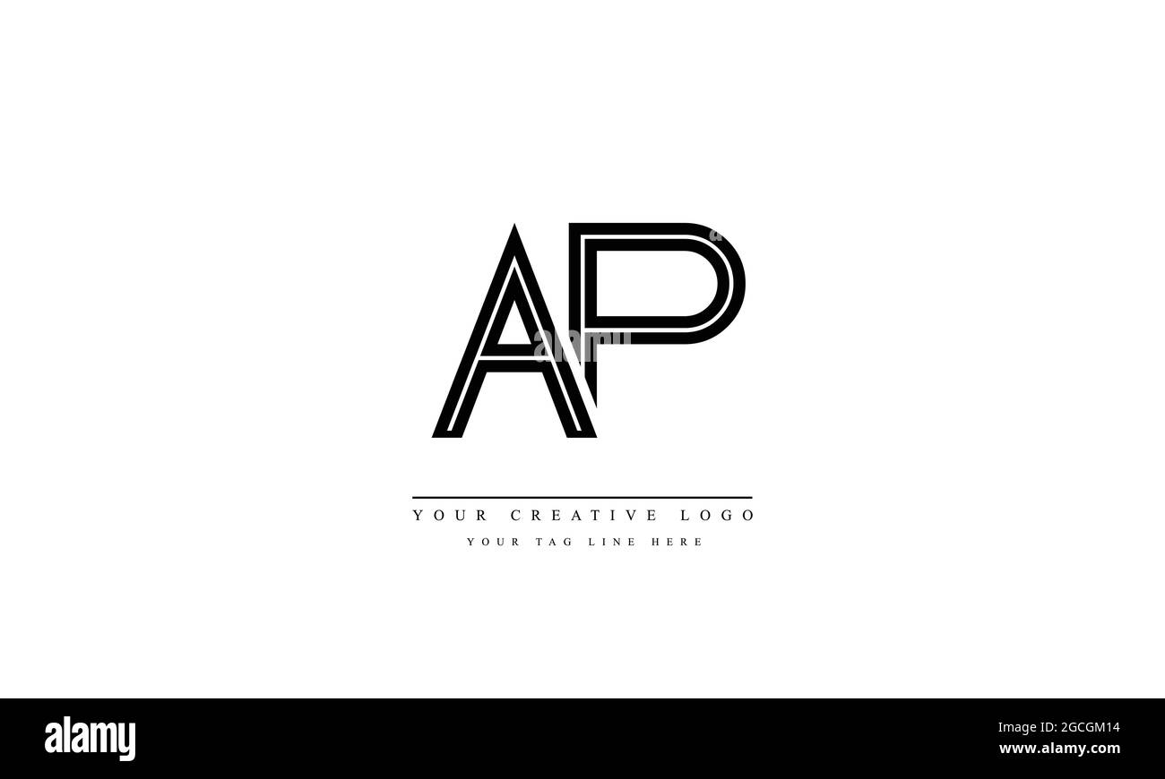 AP PA A P abstract vector logo monogram template Stock Vector