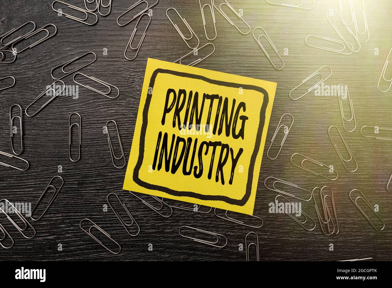 Hand writing sign Printing Industry. Concept meaning industry involved