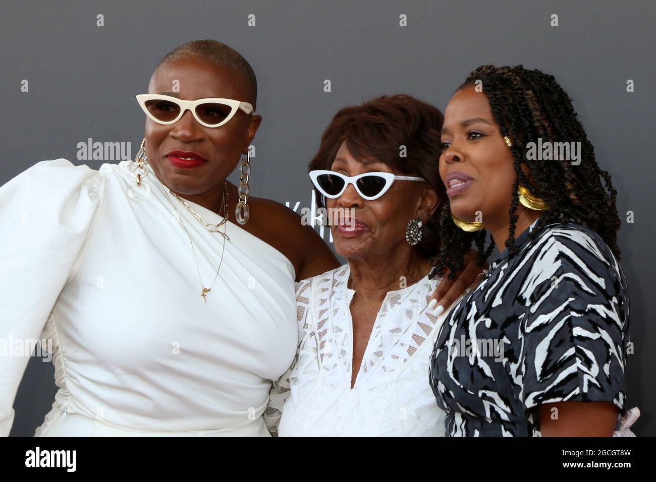 august 8 2021 marina del rey ca usa los angeles aug 8 aisha hinds congresswoman maxine waters malinda williams at the heirs of afrika 4th annual international women of power awards