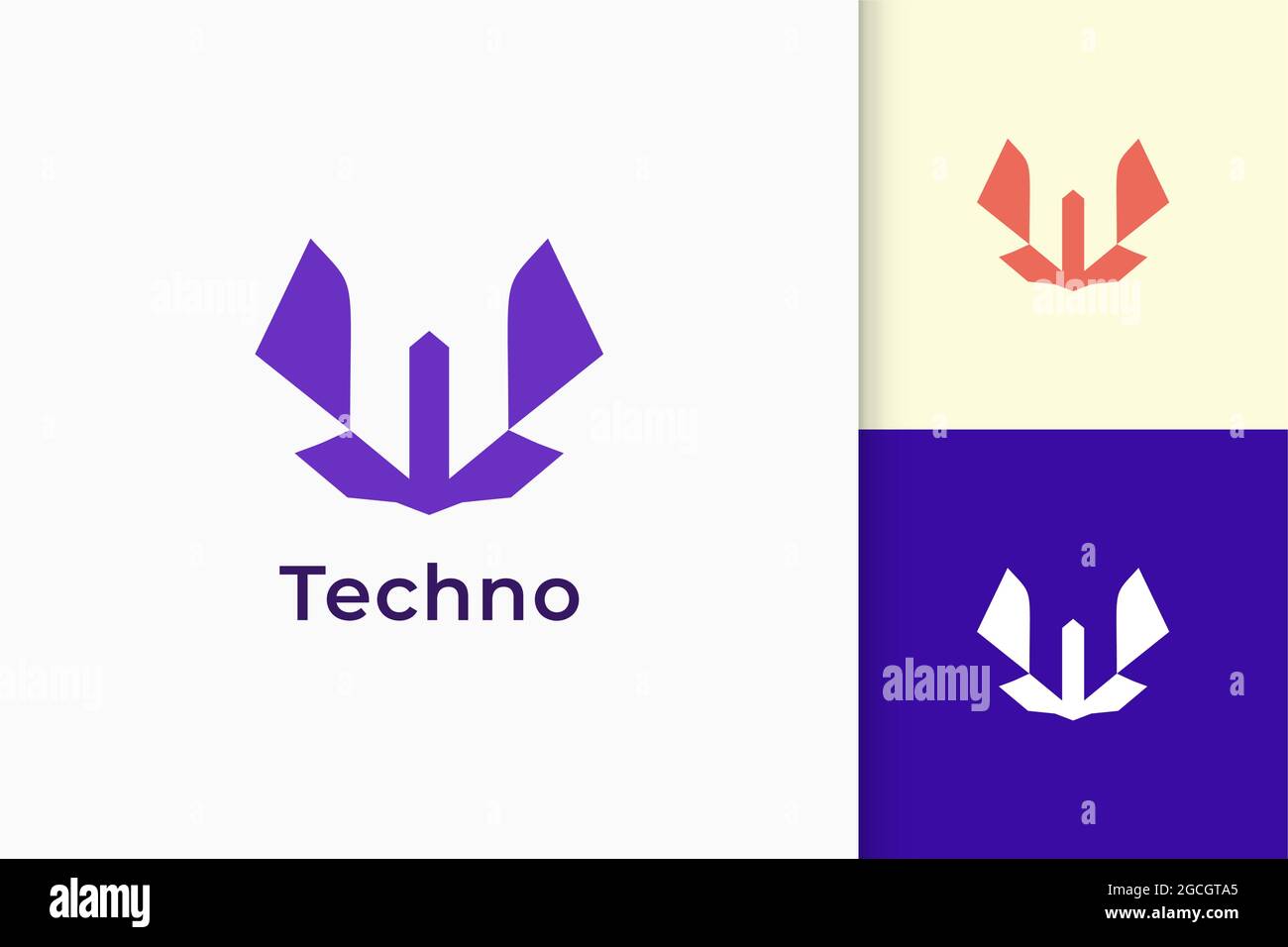 Development or software logo in abstract letter w represent technology Stock Vector