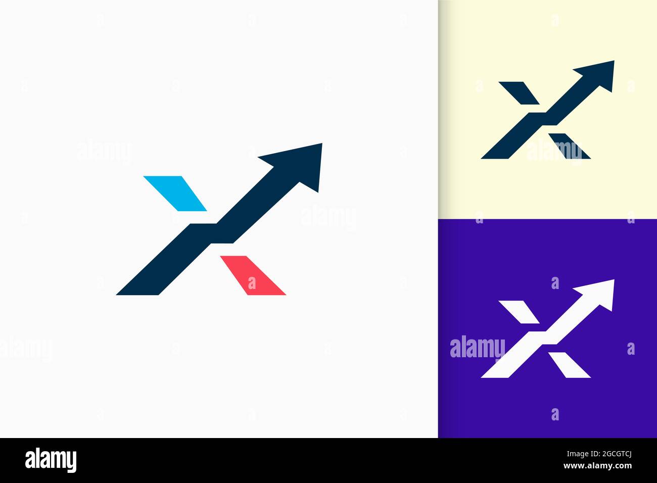 Initial modern logo represent technology or software in letter X shape Stock Vector