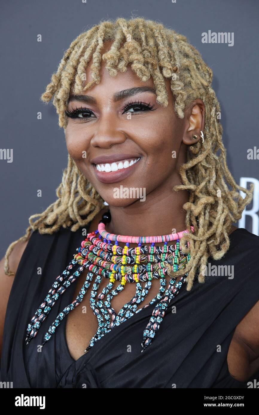 marina-del-rey-united-states-08th-aug-2021-marina-del-rey-los-angeles-california-usa-august-08-american-activist-co-founder-of-black-lives-matter-opal-tometi-arrives-at-the-4th-annual-international