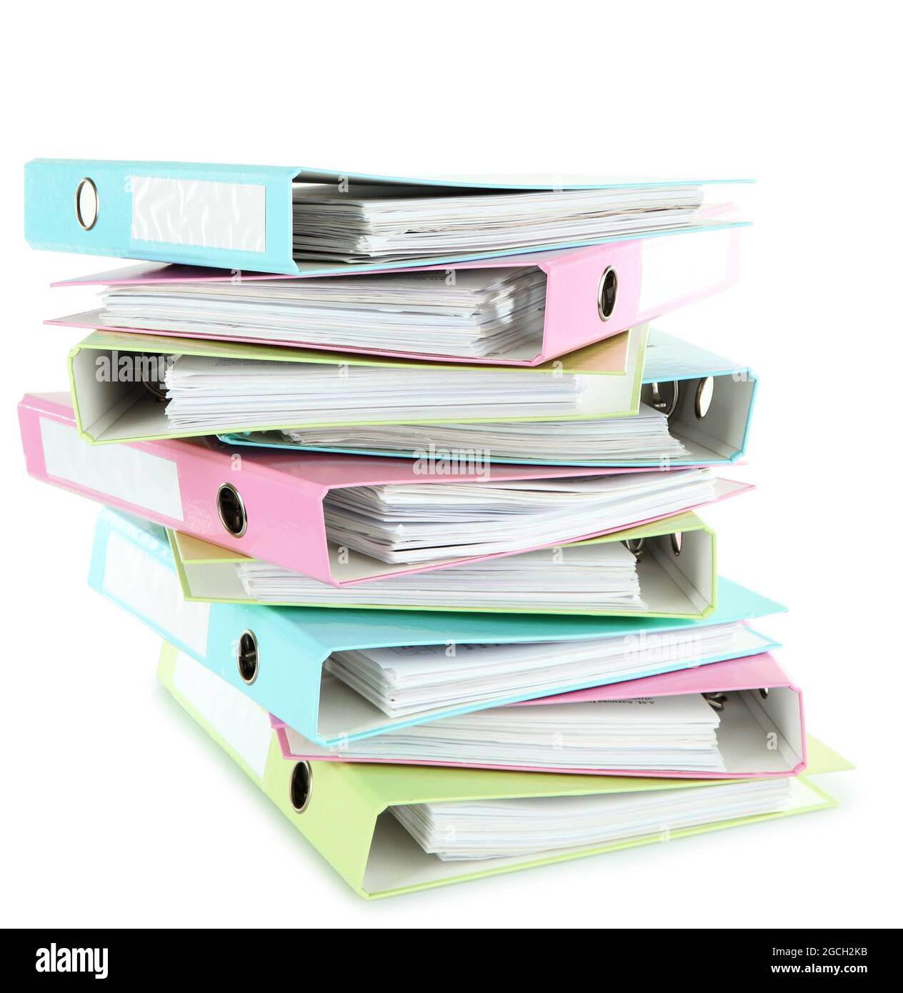 Colorful folders, isolated on white Stock Photo Alamy