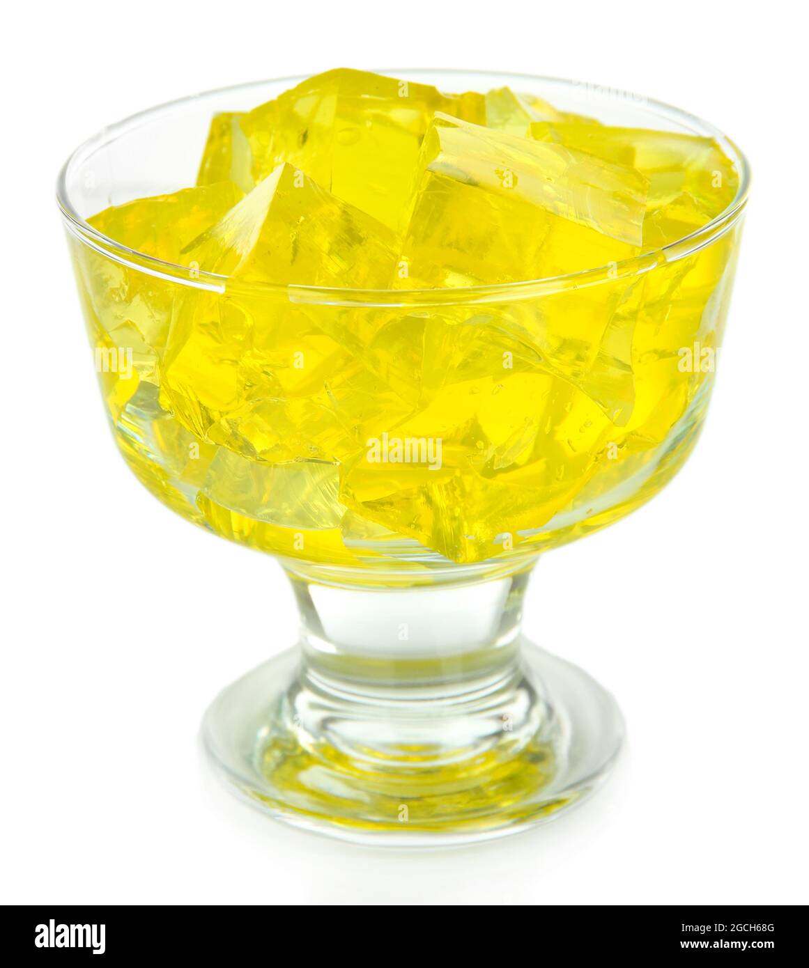 Tasty jelly cubes in bowl isolated on white Stock Photo Alamy