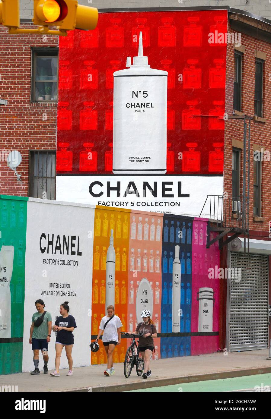 Chanel Factory 5 Colllection advertising handmade mural by Overall