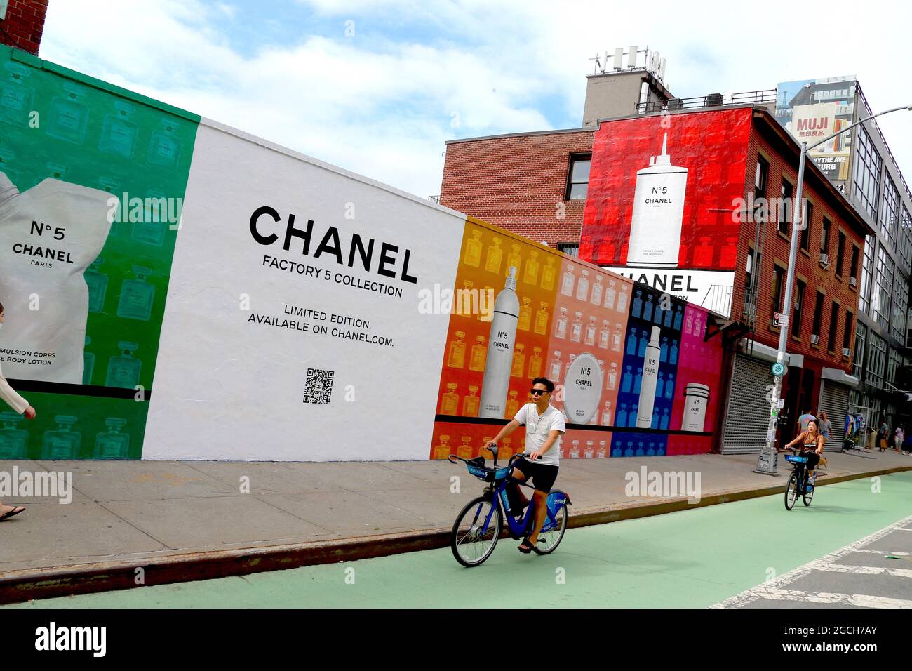 Chanel Factory 5 Colllection advertising handmade mural by Overall