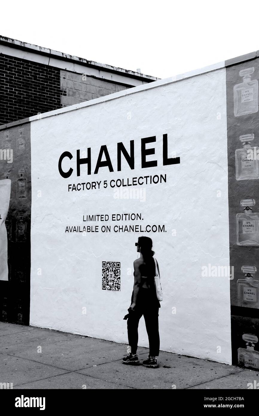 Chanel Factory 5 Colllection advertising handmade mural by Overall