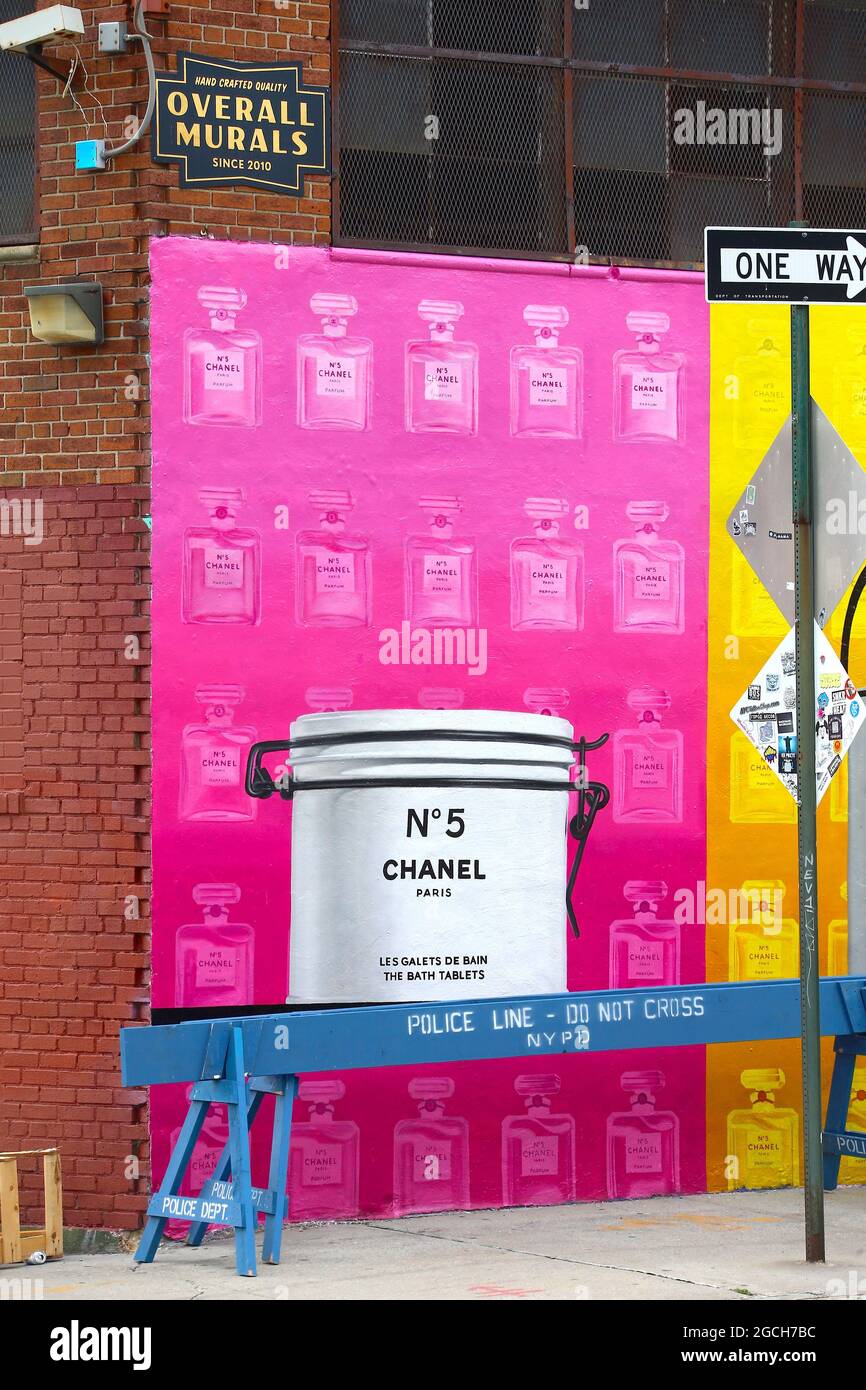 Chanel Factory 5 Colllection advertising handmade mural by Overall