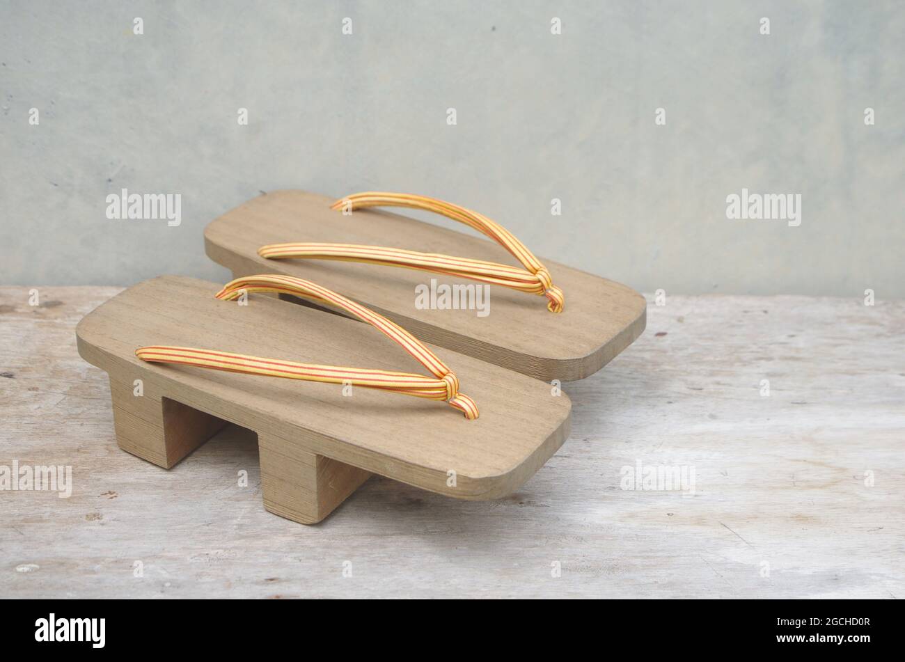 zori wooden Japanese sandal Japanese footwear traditional Stock Photo
