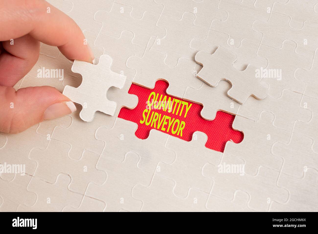 Conceptual display Quantity Surveyor. Concept meaning calculate the