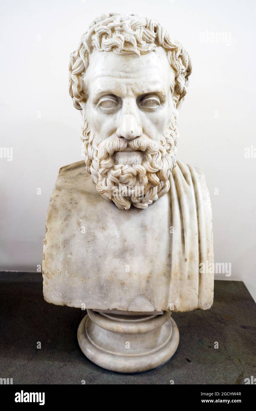 Aeschylus (c. 525/524 – c. 456/455 BC) ancient Greek tragedian Augustan copy (23 BC - AD 14) of a Greek original of c 340-330 BC Stock Photo