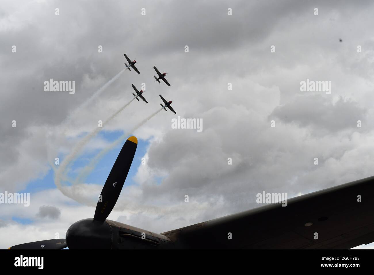 The Blades Aerobatic Team performing exhilarating air displays Stock Photo
