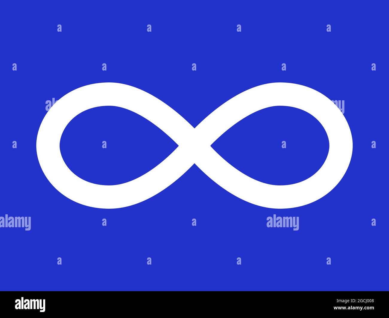 Metis flag blue in real proportions and colors, vector image Stock Vector