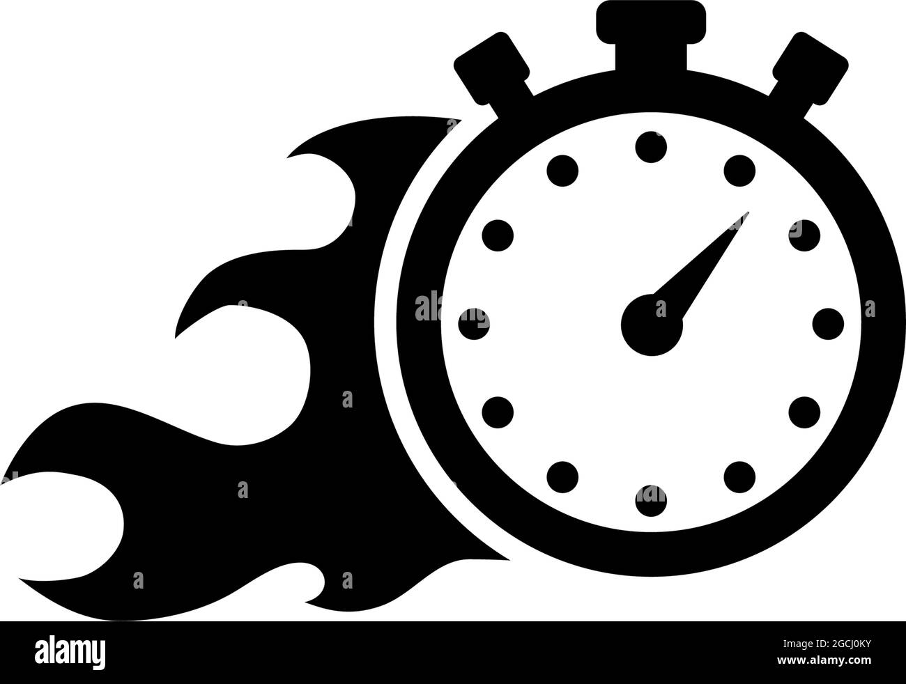 Faster Stopwatch, Fire Time, Express Delivery. Flat Vector Icon  illustration. Simple black symbol on white background. Faster Stopwatch,  Fire Time sig Stock Vector Image & Art - Alamy