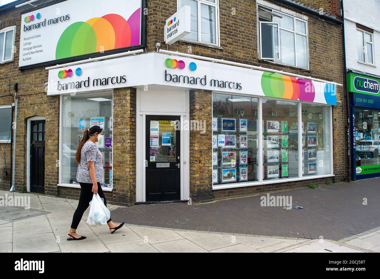 Hayes, London Borough of Hillingdon, UK. 5th August, 2021. A woman