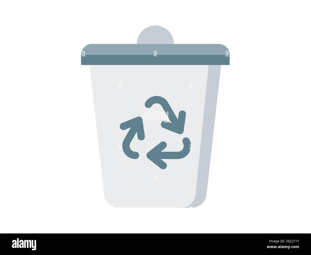 recycle bin trash waste recycling garbage single isolated icon with ...