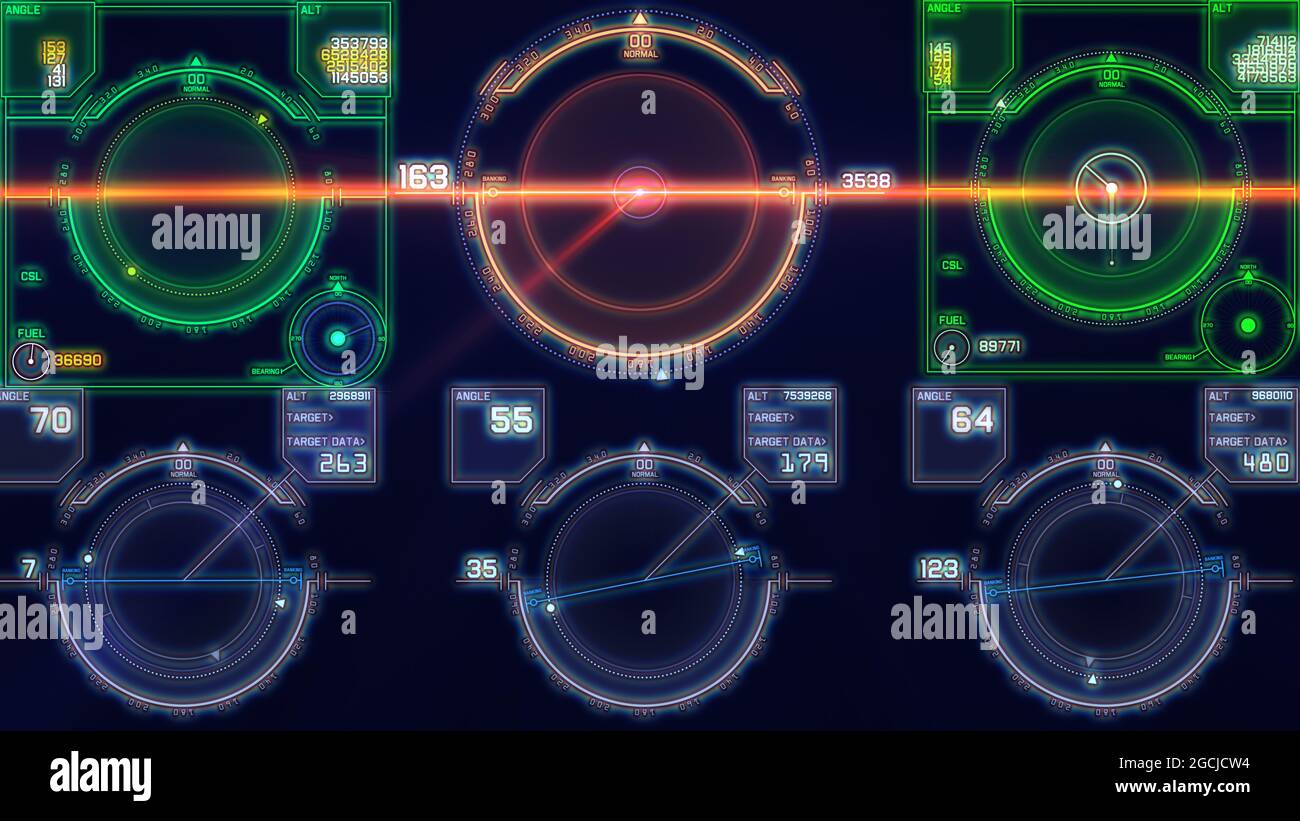 flight control panel instrument navigation light illustration Stock ...