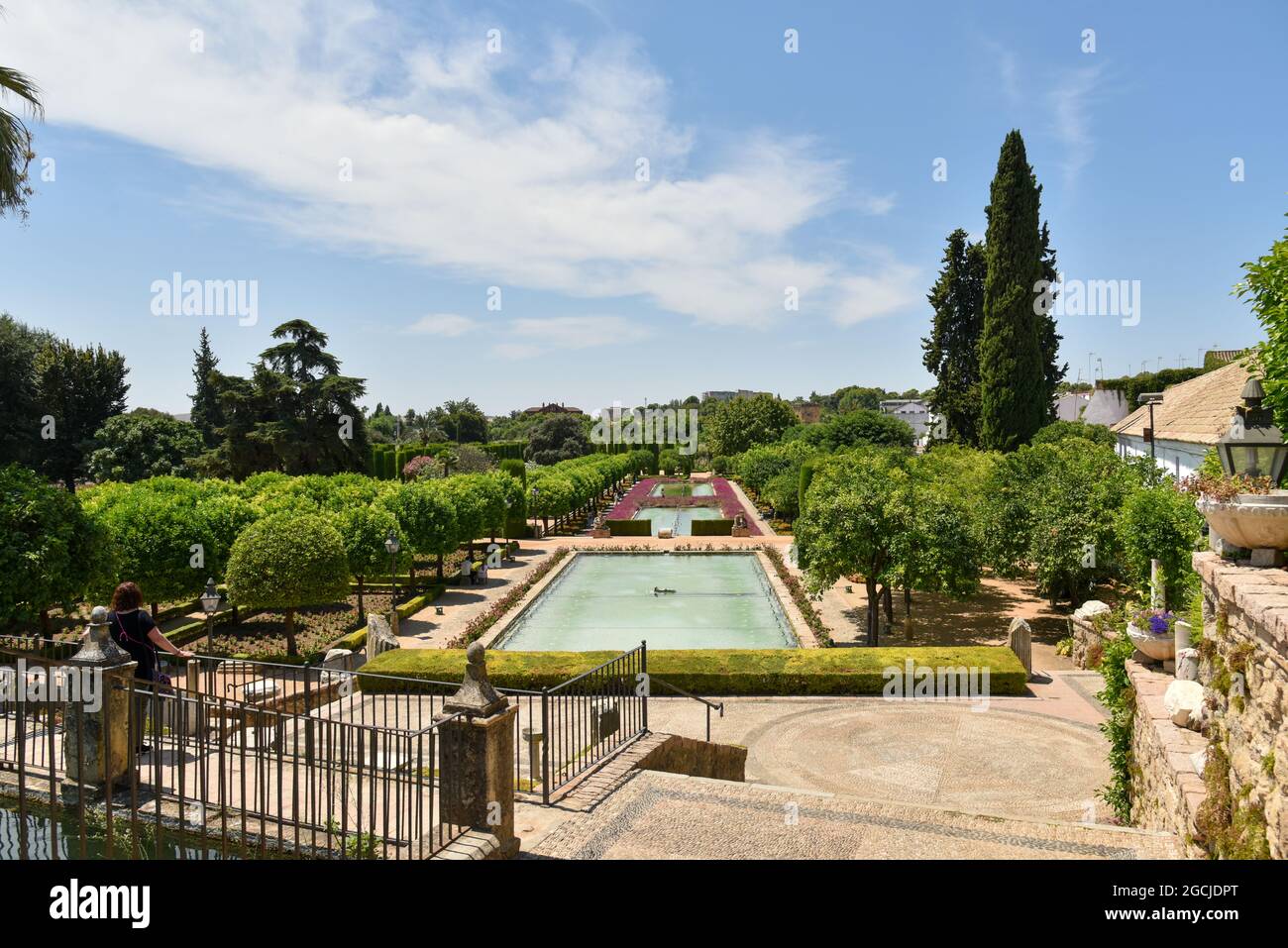 Córdoba Andalucía España jardines de el alcázar de los reyes cristianos 2021 Stock Photo