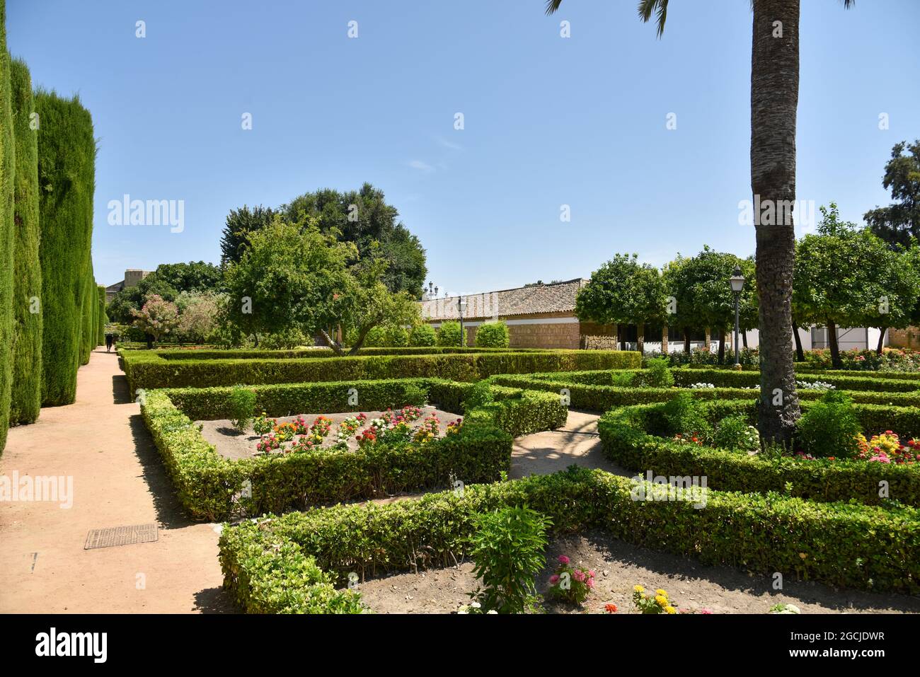 Córdoba Andalucía España jardines de el alcázar de los reyes cristianos 2021 Stock Photo