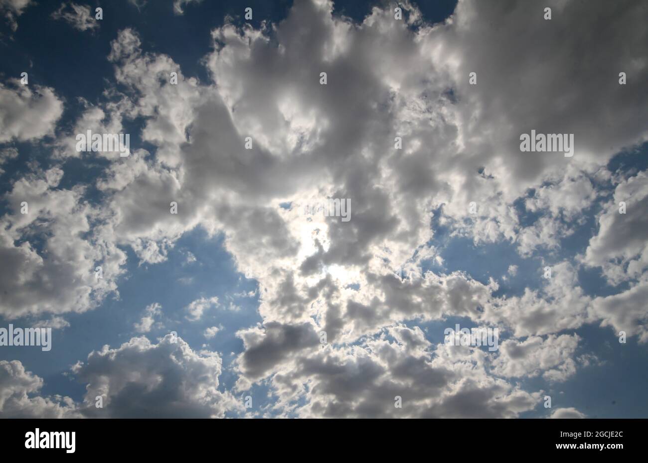 Beautiful blue sky and clouds natural background landscape Stock Photo ...
