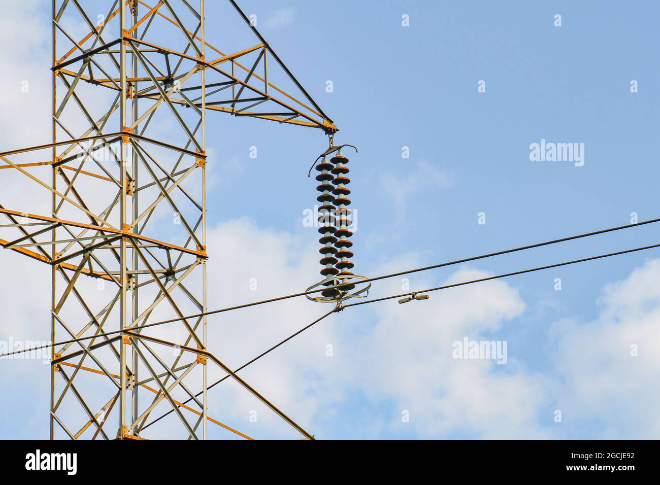 power line, high voltage transmission line Stock Photo Alamy
