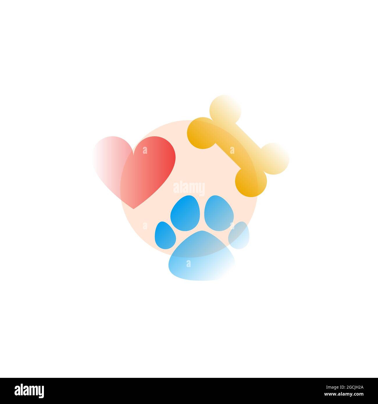 Animal shelter. Vector icon in gradient style Stock Vector