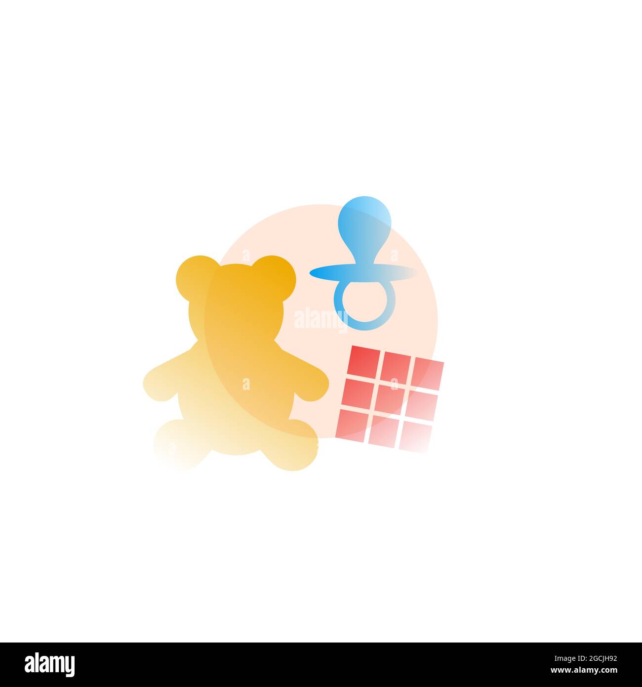 Baby. Vector icon in gradient style. Editable illustration Stock Vector