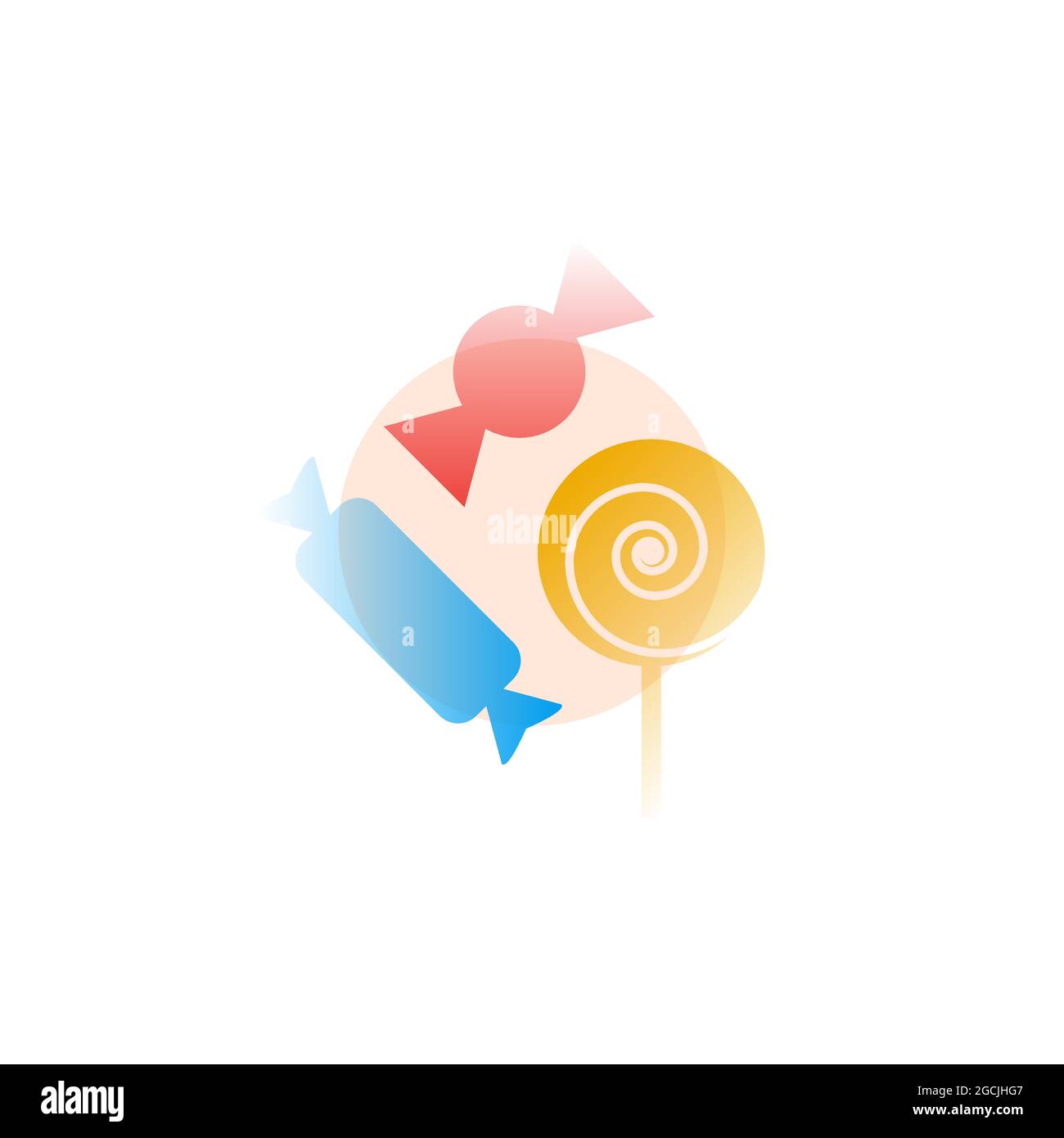 Candy. Vector icon in gradient style. Editable illustration Stock Vector
