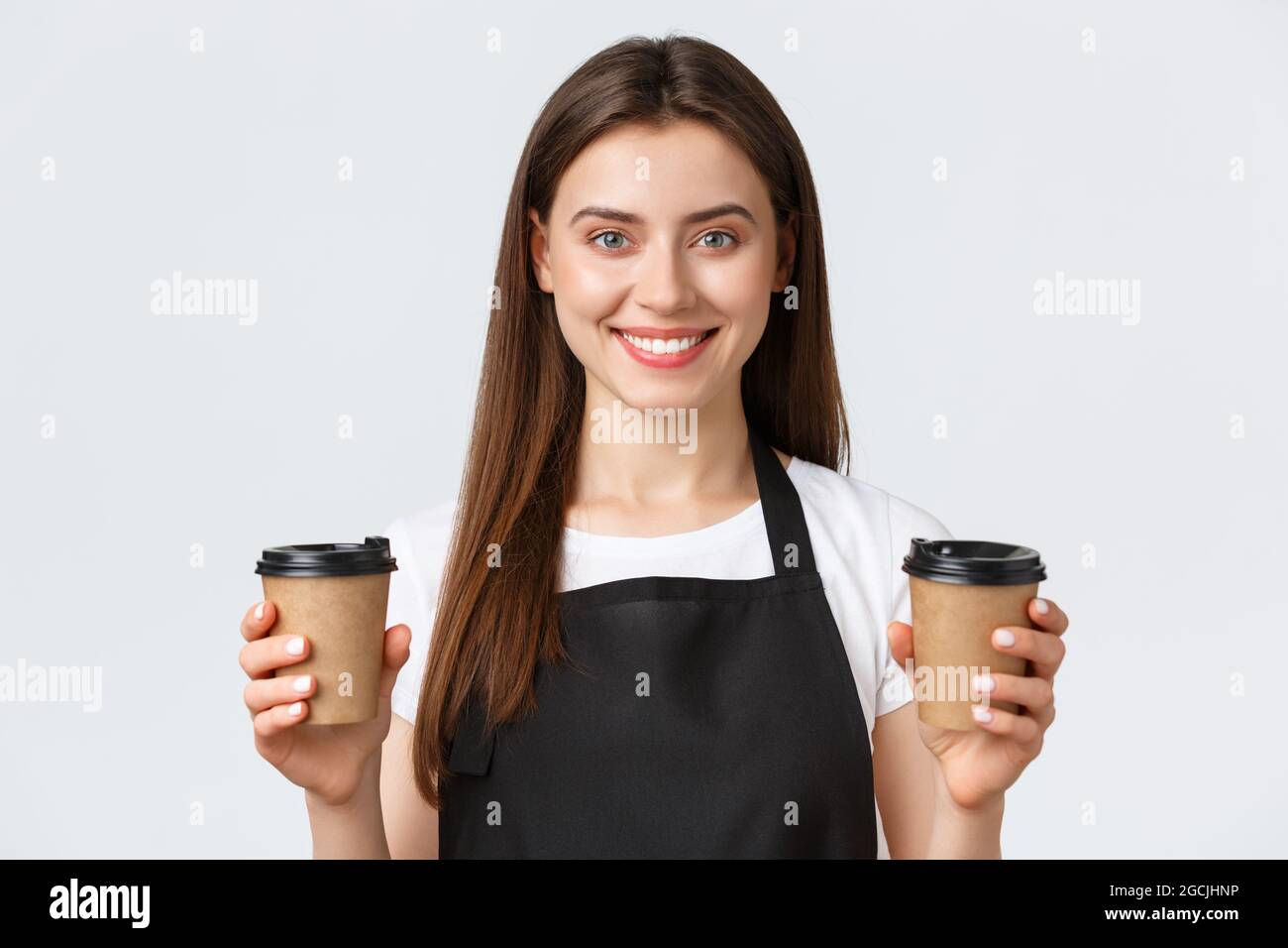 Employees, job employment, small business and coffee shop concept