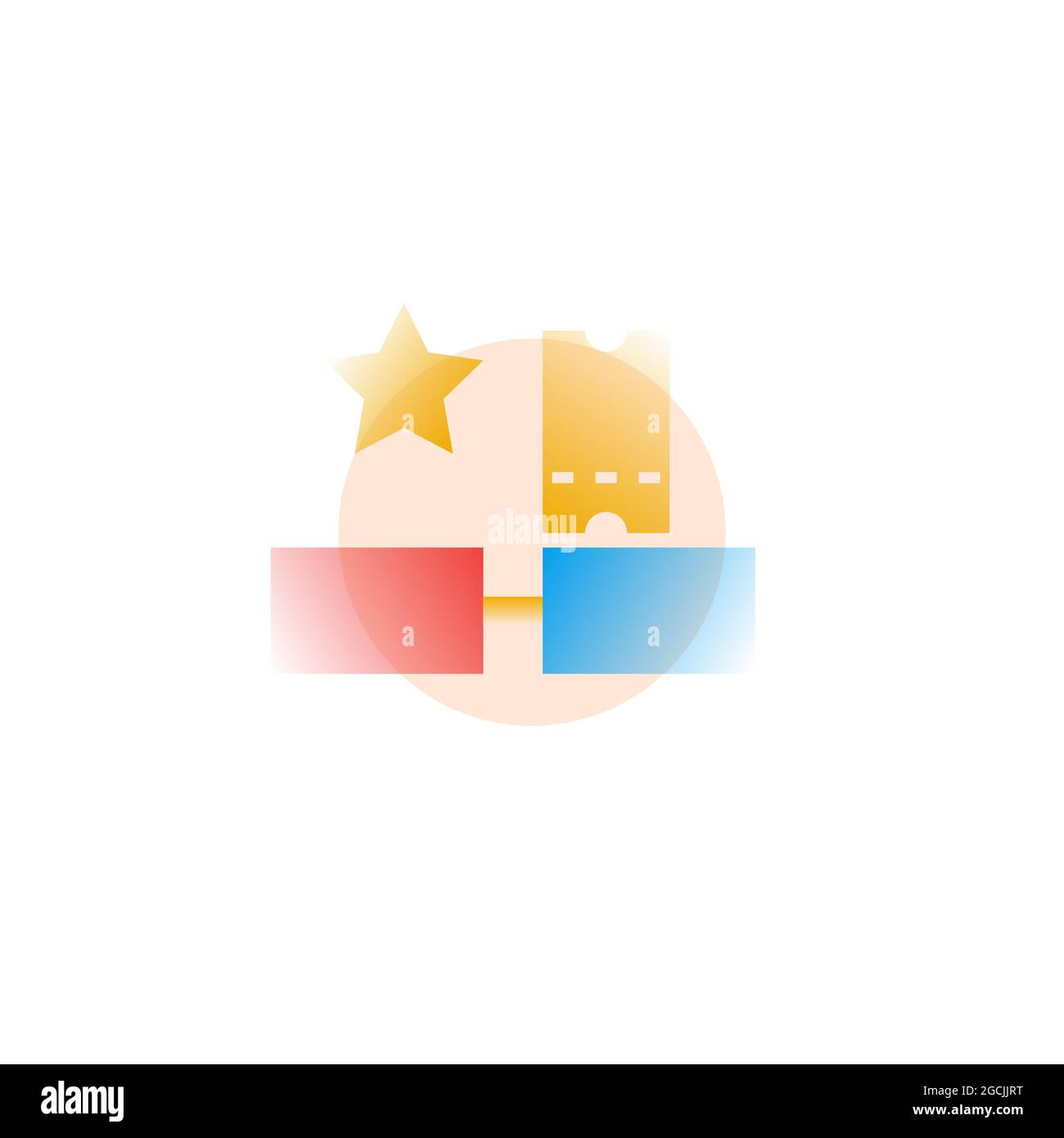 Cinema. Vector icon in gradient style. Editable illustration Stock Vector