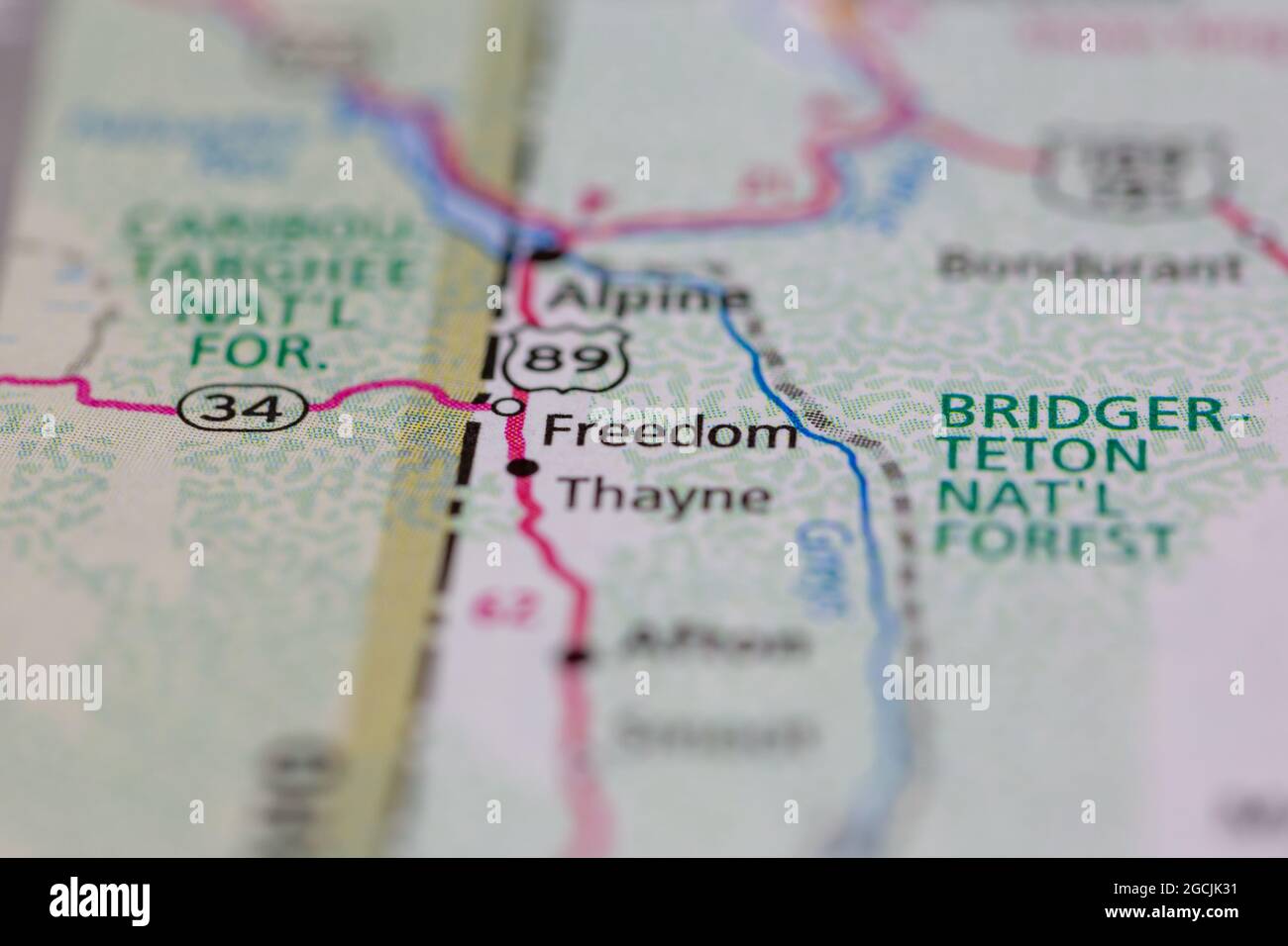 Freedom wyoming map hires stock photography and images Alamy