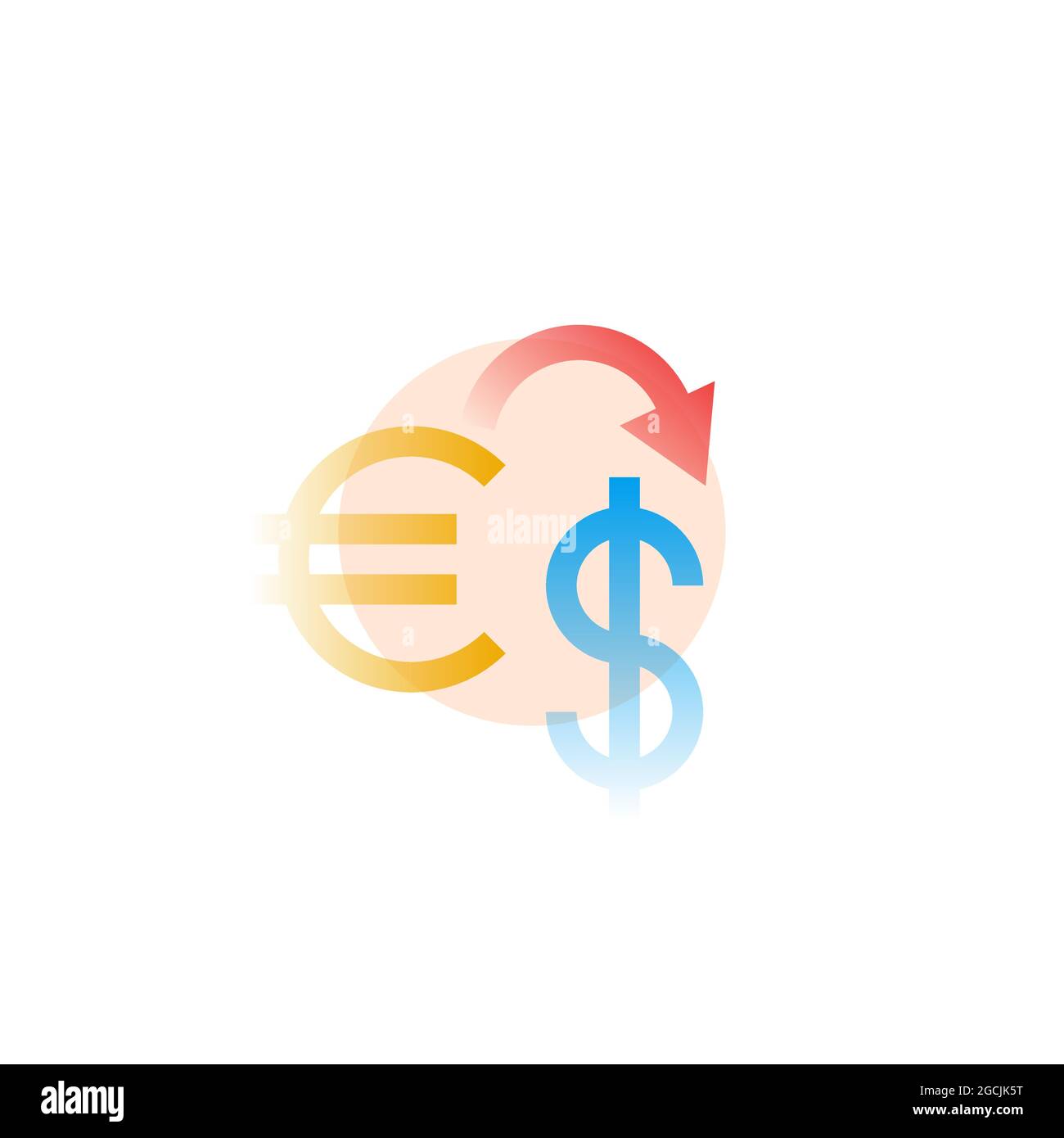Currancy exchange. Vector icon in gradient style Stock Vector