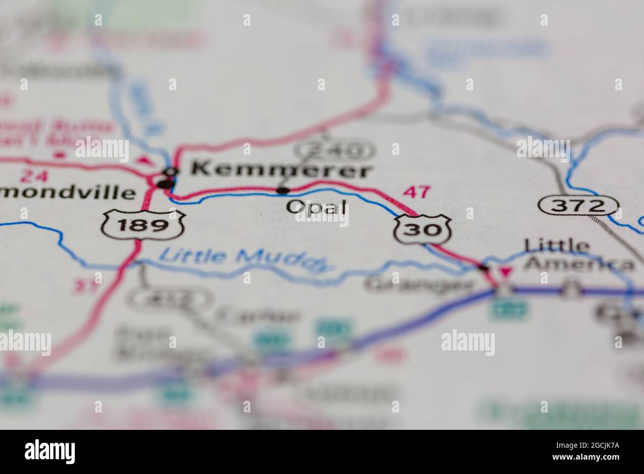 Opal wyoming map hires stock photography and images Alamy