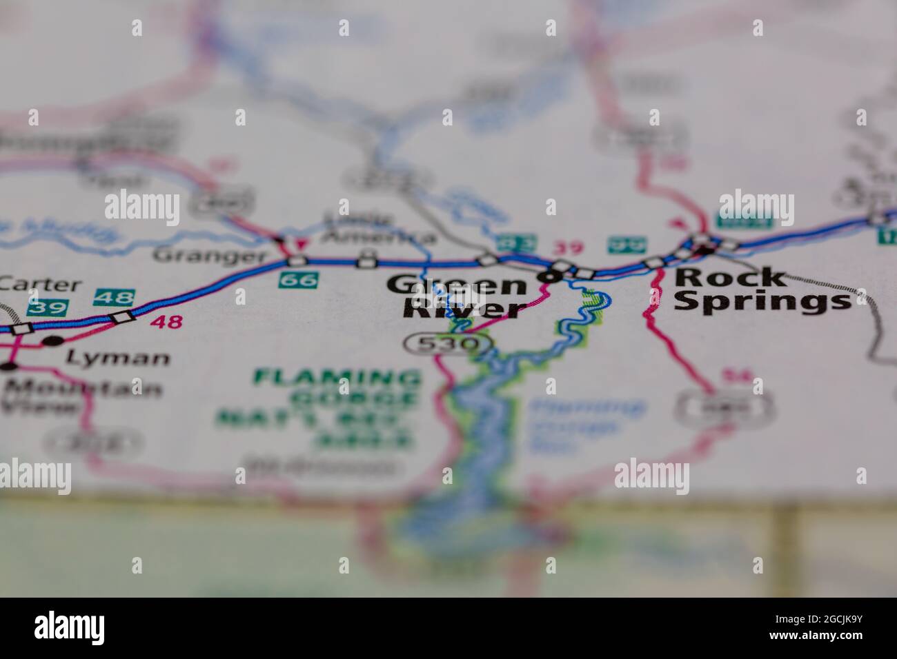 Green river wyoming on a map hires stock photography and images Alamy