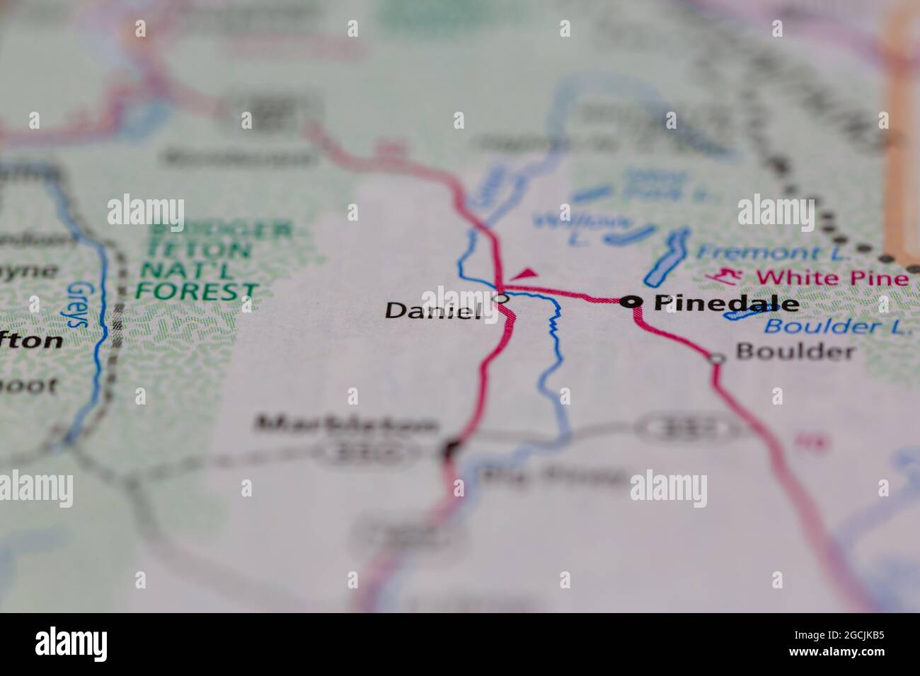 Daniel wyoming on a map hires stock photography and images Alamy