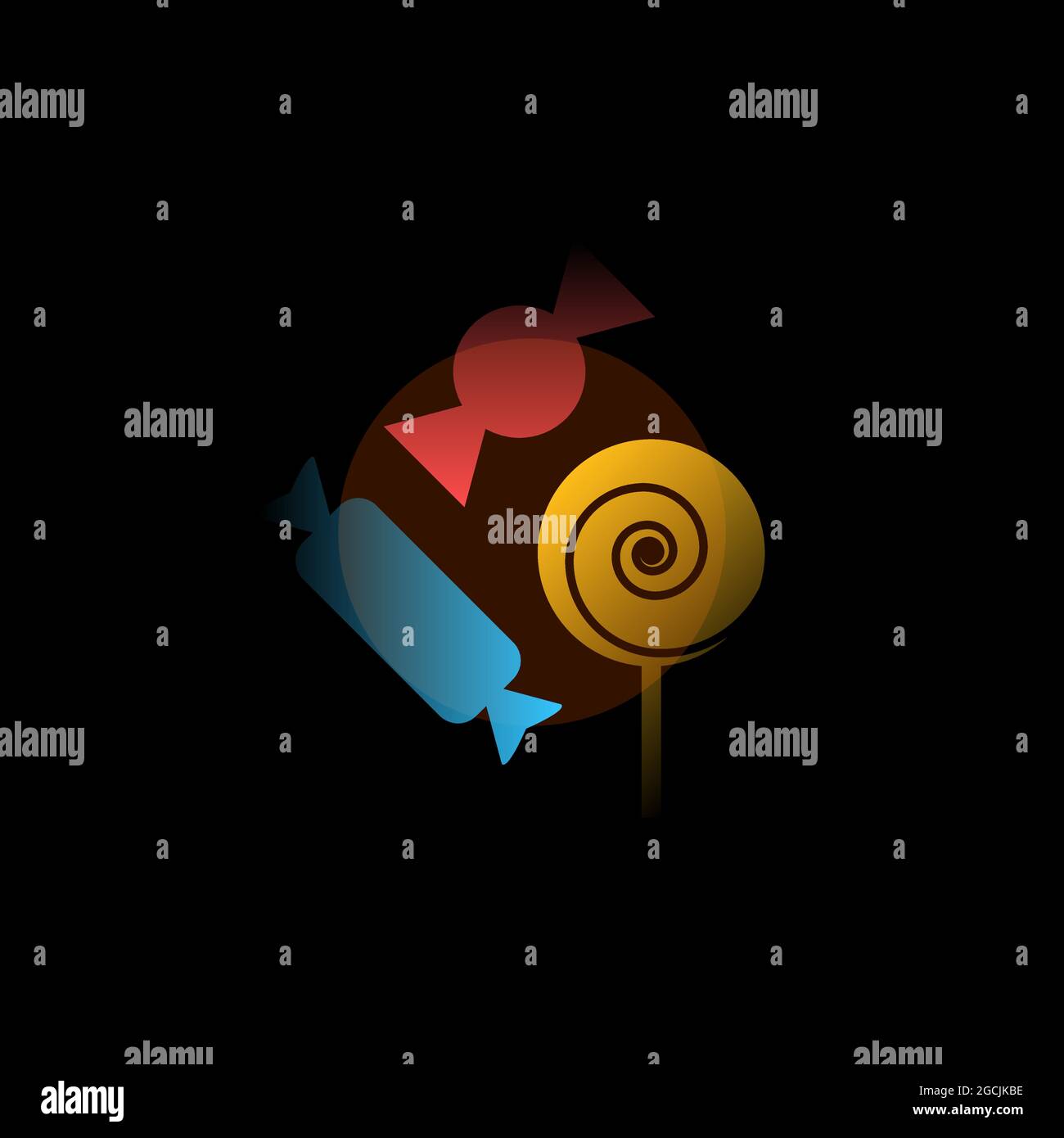 Candy. Vector icon in gradient style. Editable illustration Stock Vector