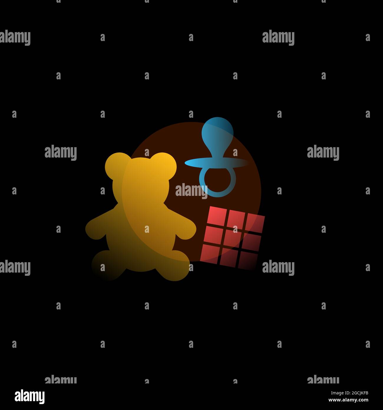 Baby. Vector icon in gradient style. Editable illustration Stock Vector