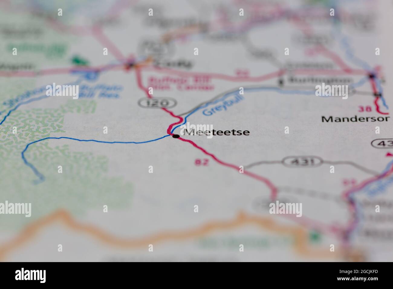 Map of meeteetse wyoming hires stock photography and images Alamy