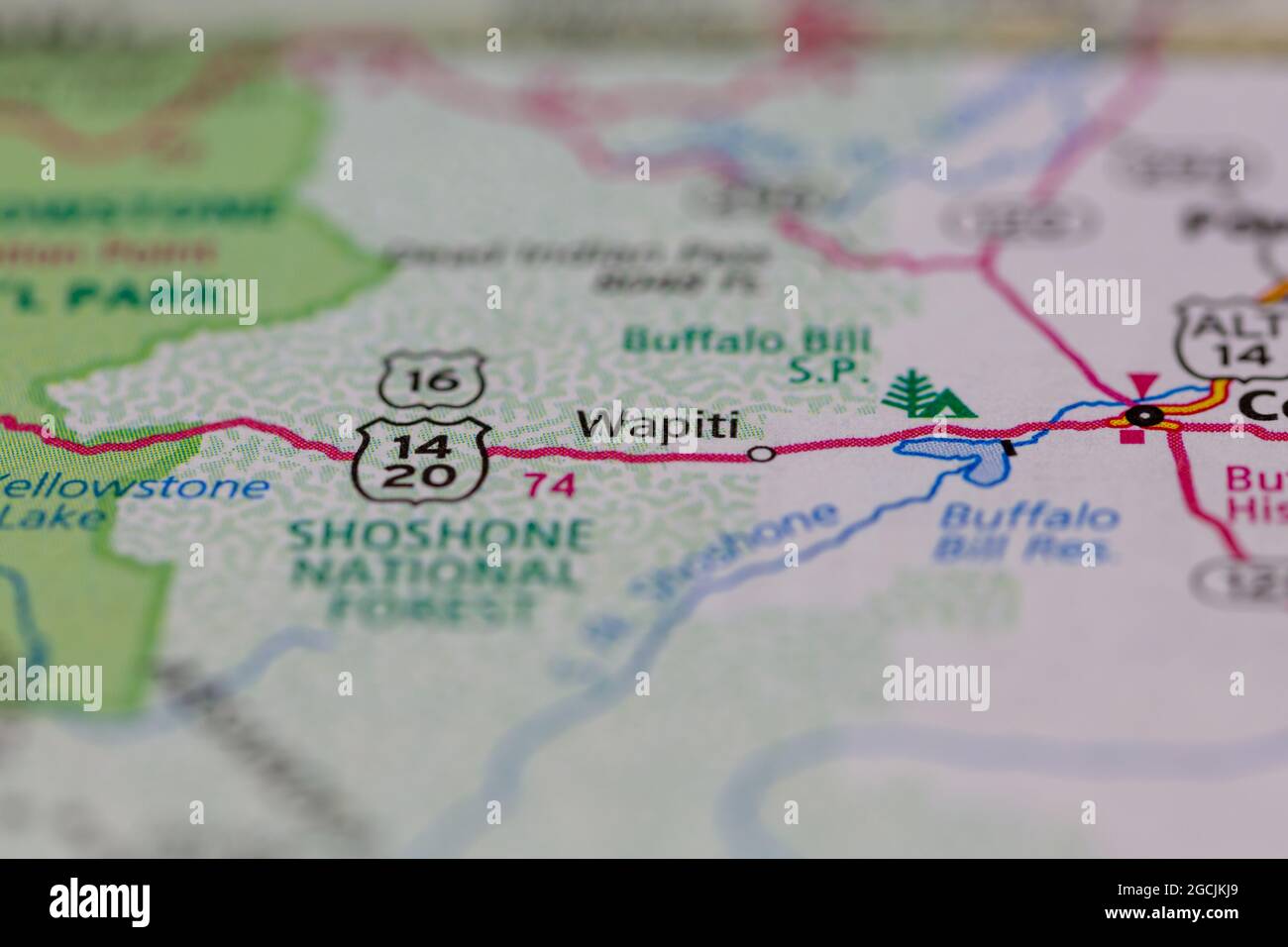 Map of wapiti wyoming hires stock photography and images Alamy