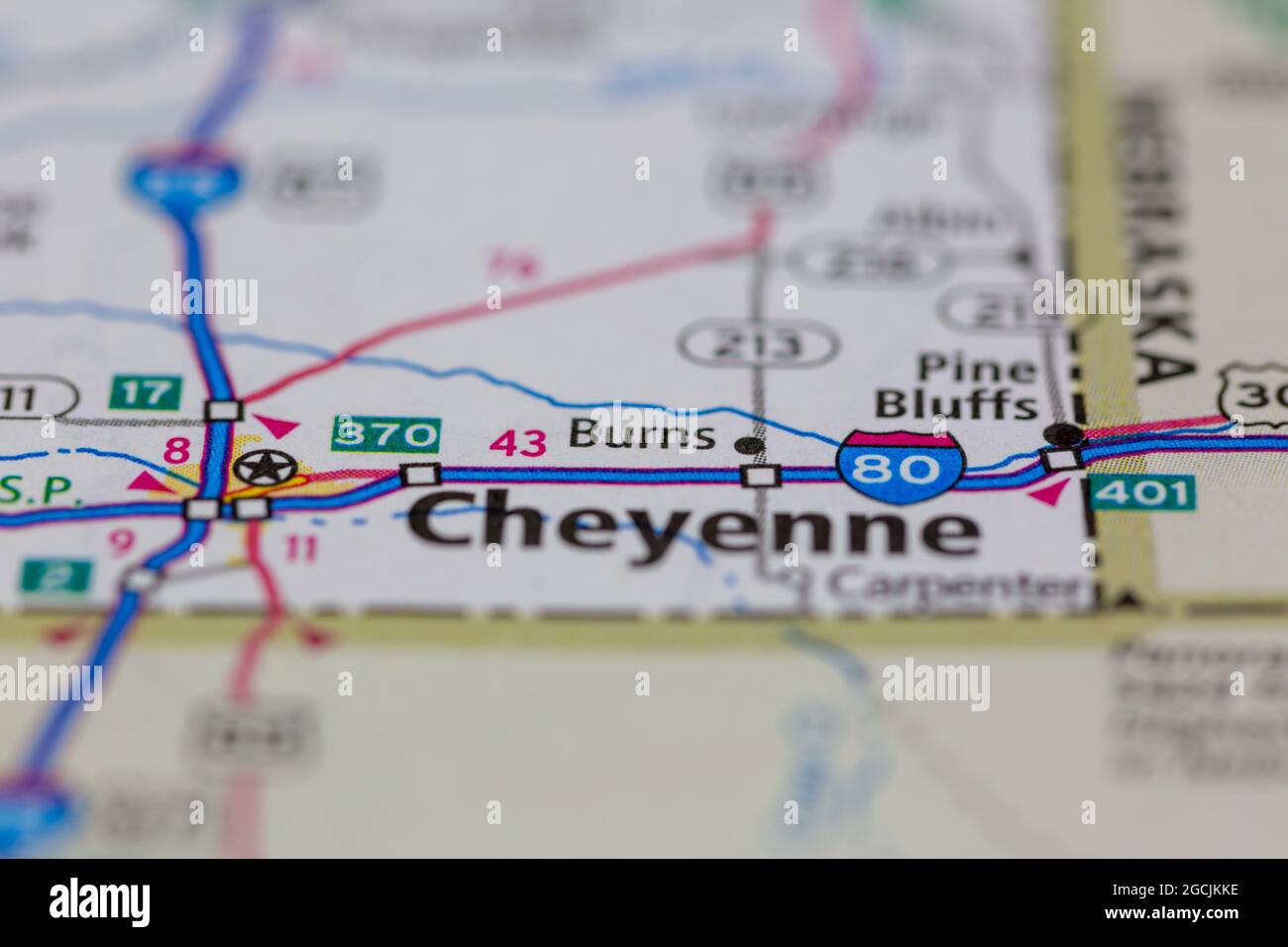 Burns wyoming map hires stock photography and images Alamy